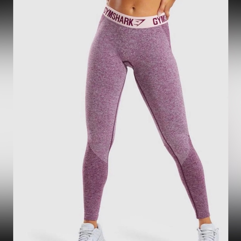 Gymshark Flex Leggings - Dark Ruby Marl